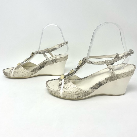 Stylish Snake Print Wedge Sandals - Picture 5 of 13